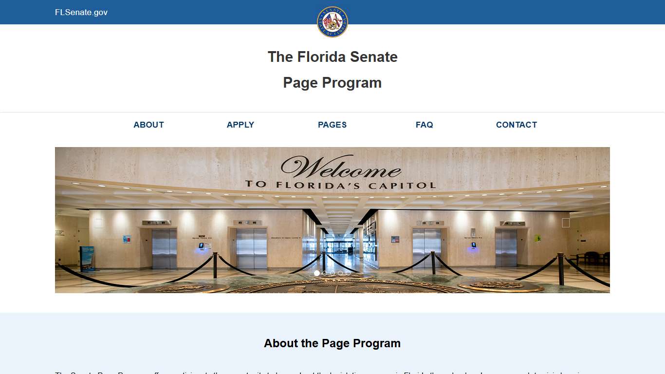 The Florida Senate Page Program